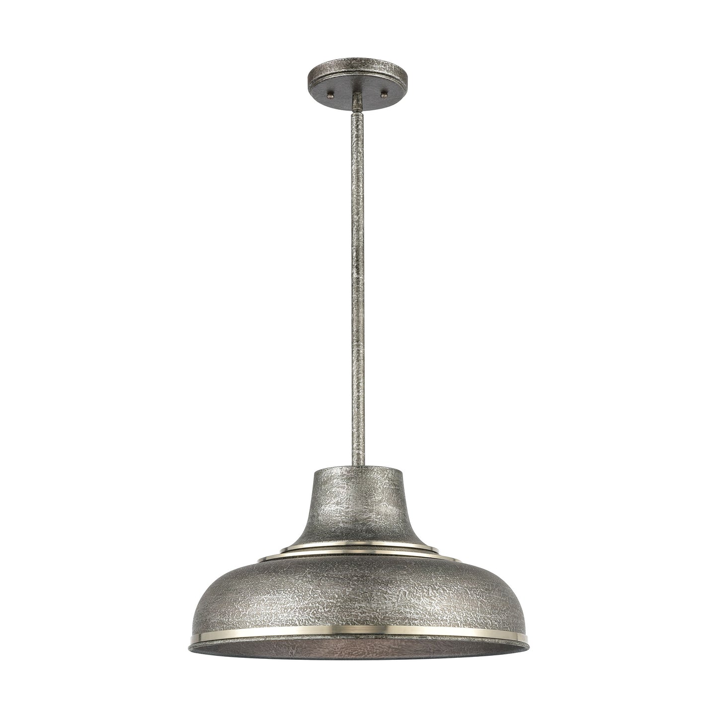 ELK SHOWROOM 15575/1 Kerin 16'' Wide 1-Light Pendant - Textured Silver Gray