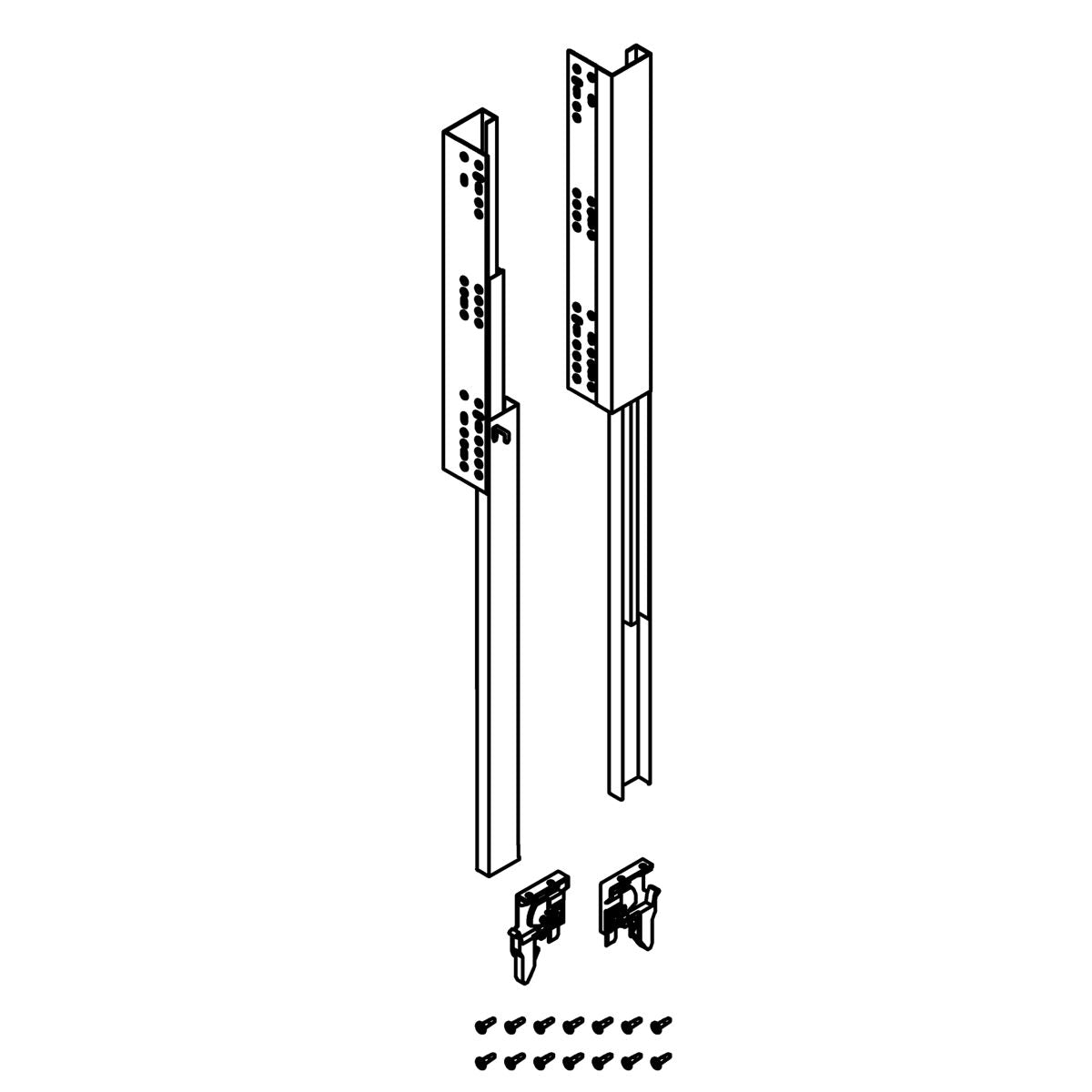 KOHLER KIT, 18IN DRAWER SLIDES WITH CLIPS, PAIR, K-1557934