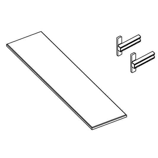 KOHLER Glass Shelf 16" Opp (1 Shelf 2 Holders), K-1560973