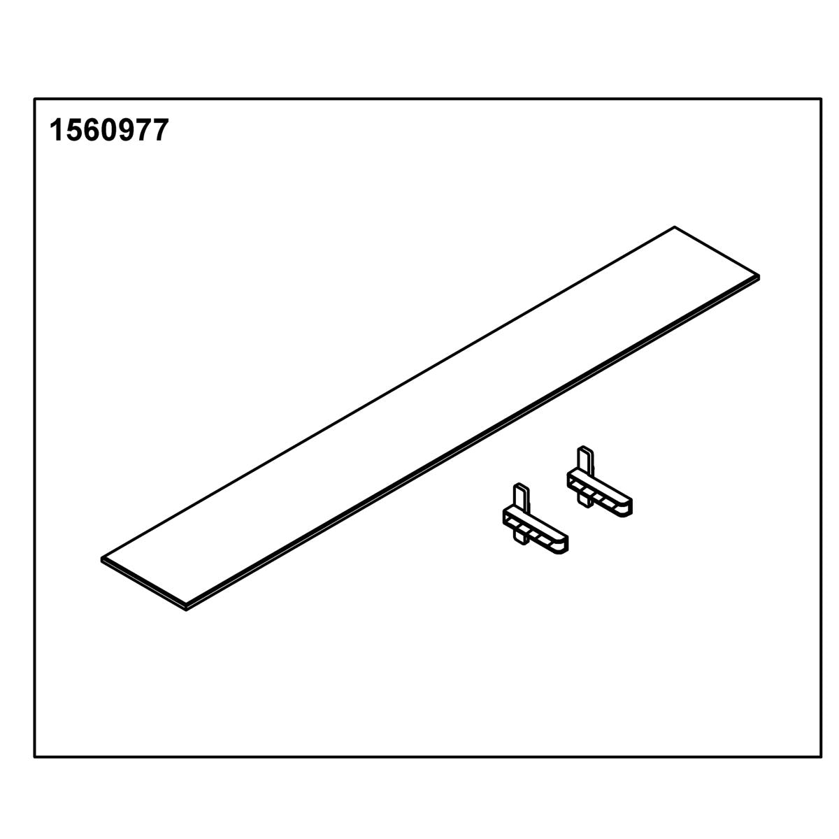 KOHLER Glass Shelf 35" (1 Shelf 2 Holders), K-1560977