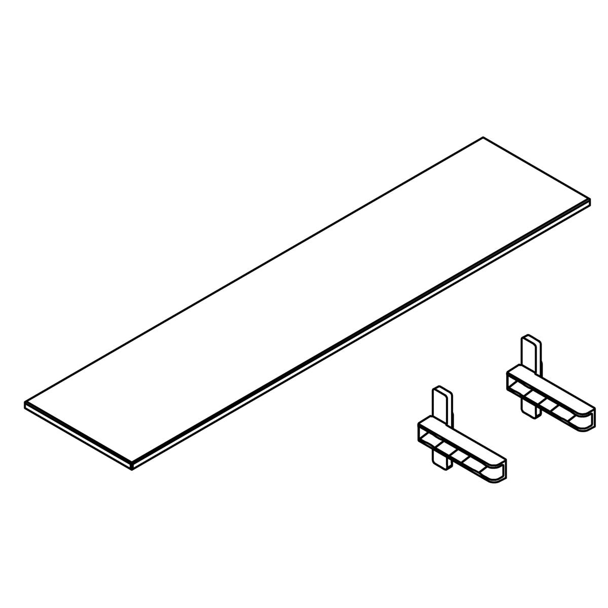 KOHLER Glass Shelf 20" (1 Shelf 2 Holders), K-1560978