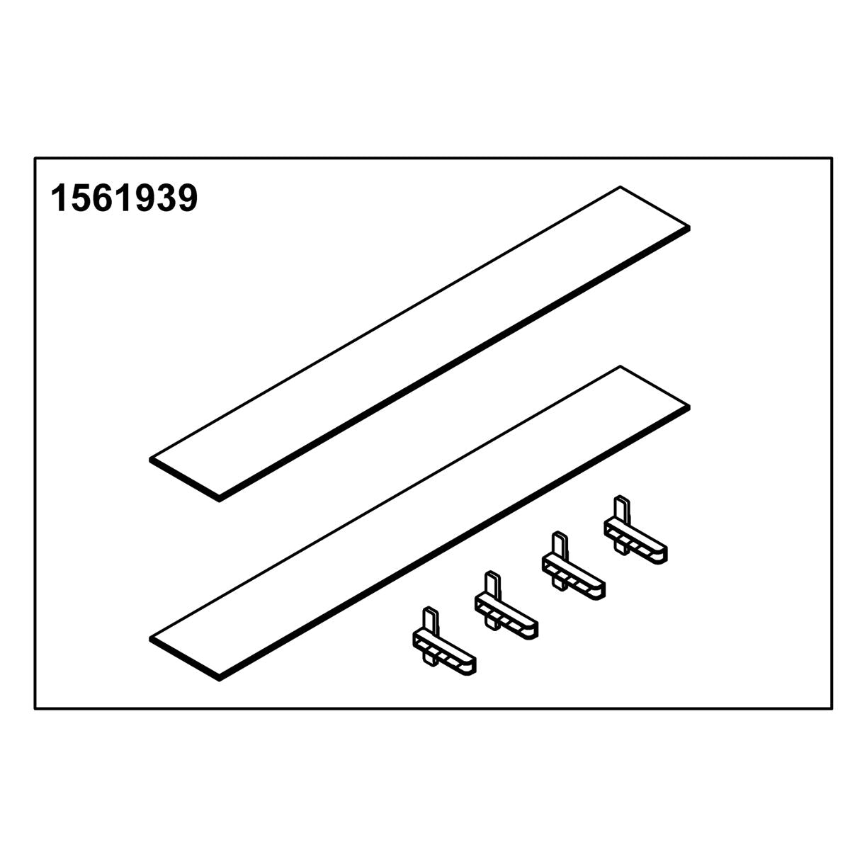 KOHLER Glass Shelf 35" (2 Shelf 4 Holders), K-1561939