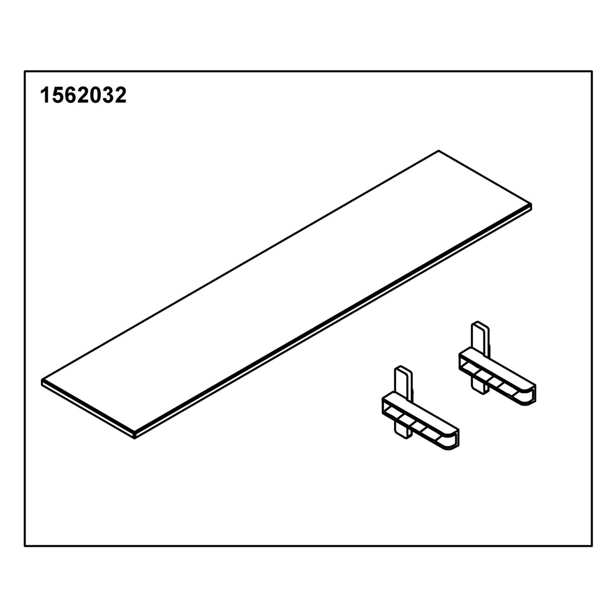 KOHLER Glass Shelf 20" Opp (2 Shelf 4 Holders), K-1562032