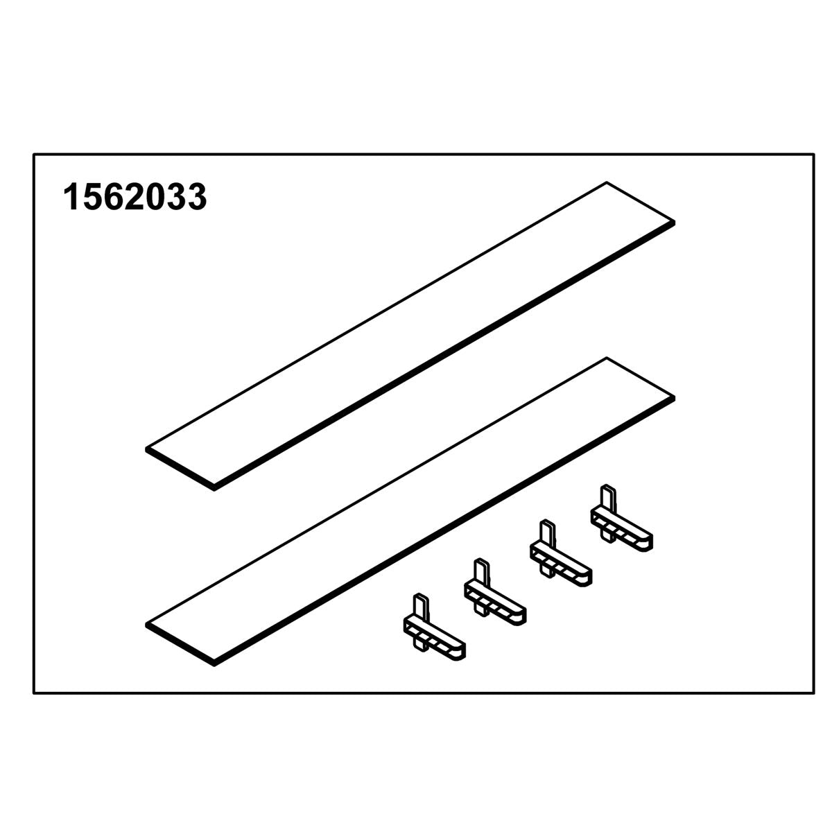 KOHLER Glass Shelf 25" Opp (2 Shelf 4 Holders), K-1562033