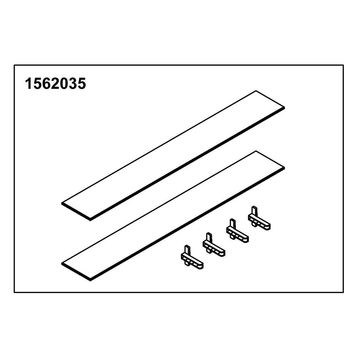 KOHLER Glass Shelf 30" Opp (2 Shelf 4 Holders), K-1562035