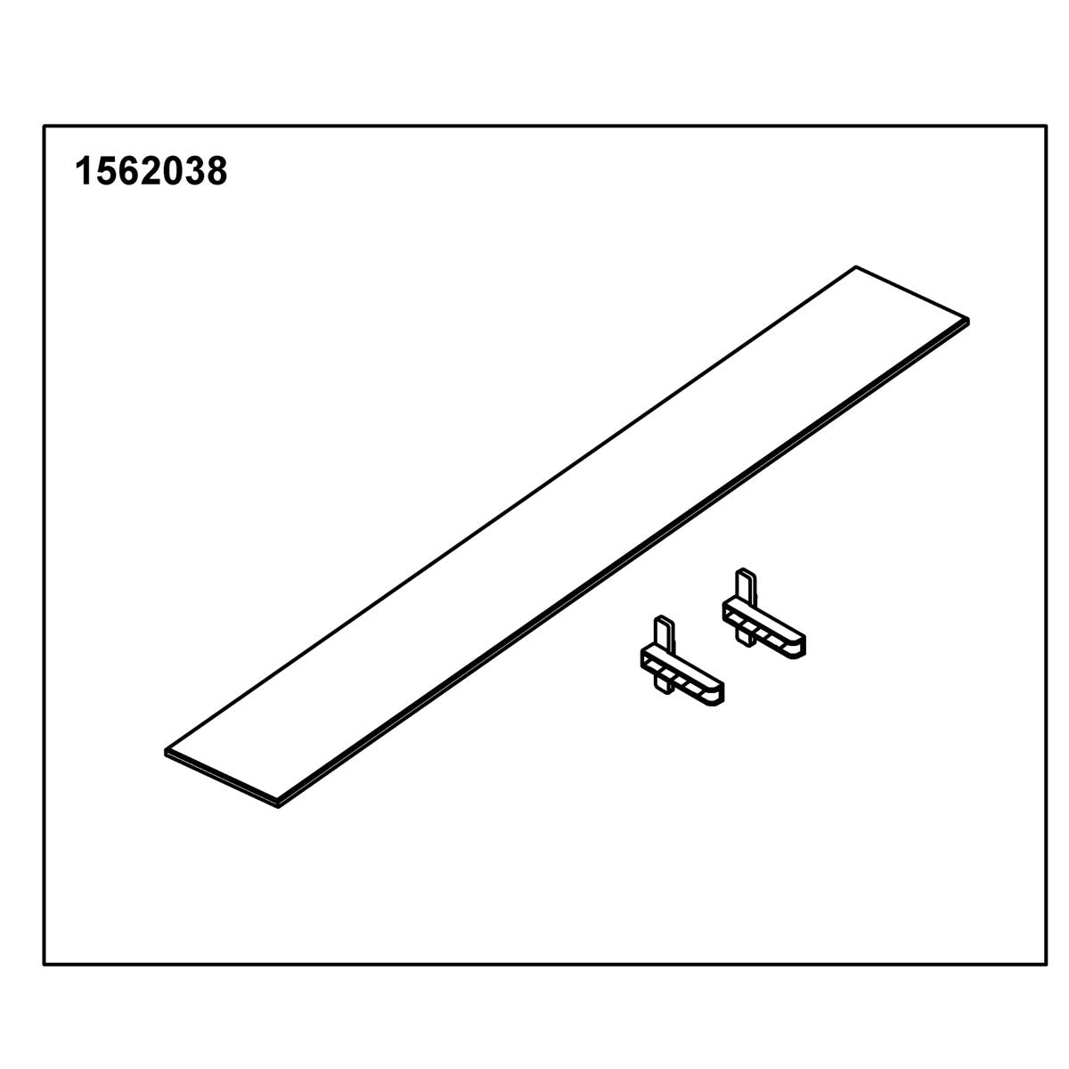 KOHLER Glass Shelf 35" Opp (1 Shelf 2 Holders), K-1562038