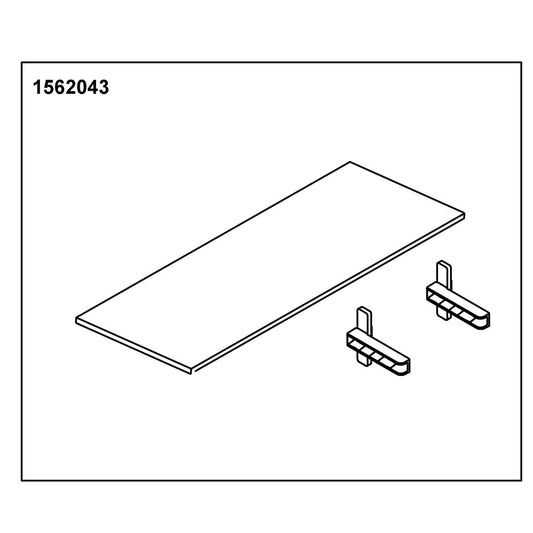 KOHLER Glass Shelf 15" Good (1 Shelf 2 Holders), K-1562043