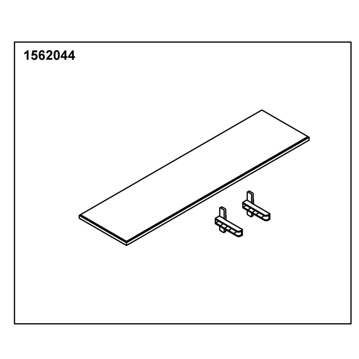 KOHLER Glass Shelf 15" Opp (1 Shelf 2 Holders), K-1562044