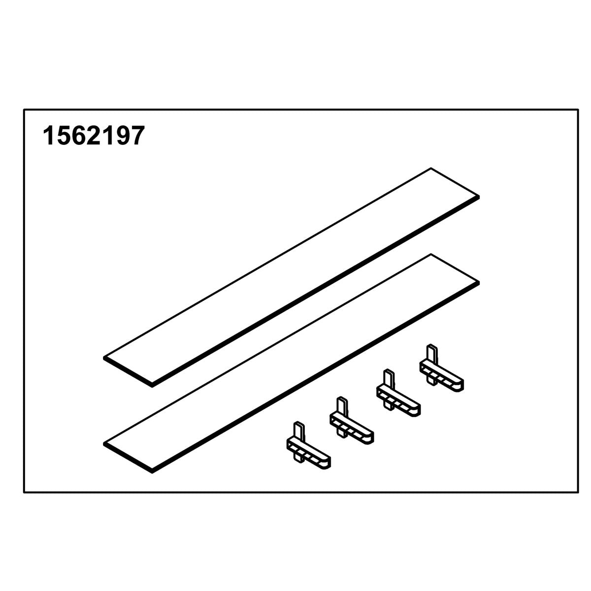 KOHLER Glass Shelf 25" Good (2 Shelf 4 Holders), K-1562197