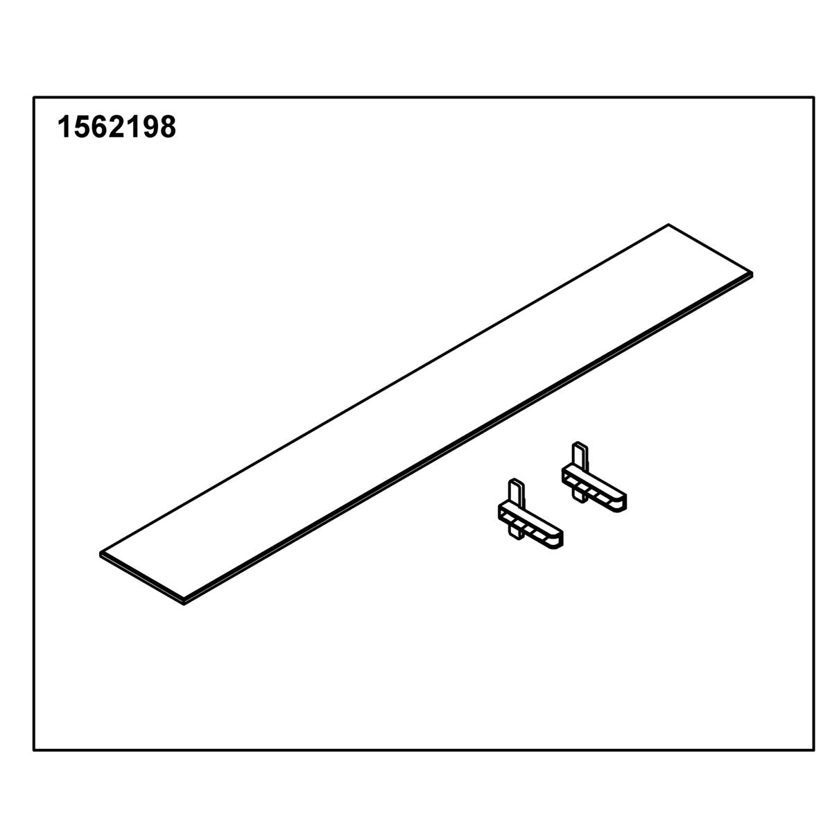 KOHLER Glass Shelf 25" Good (1 Shelf 2 Holders), K-1562198