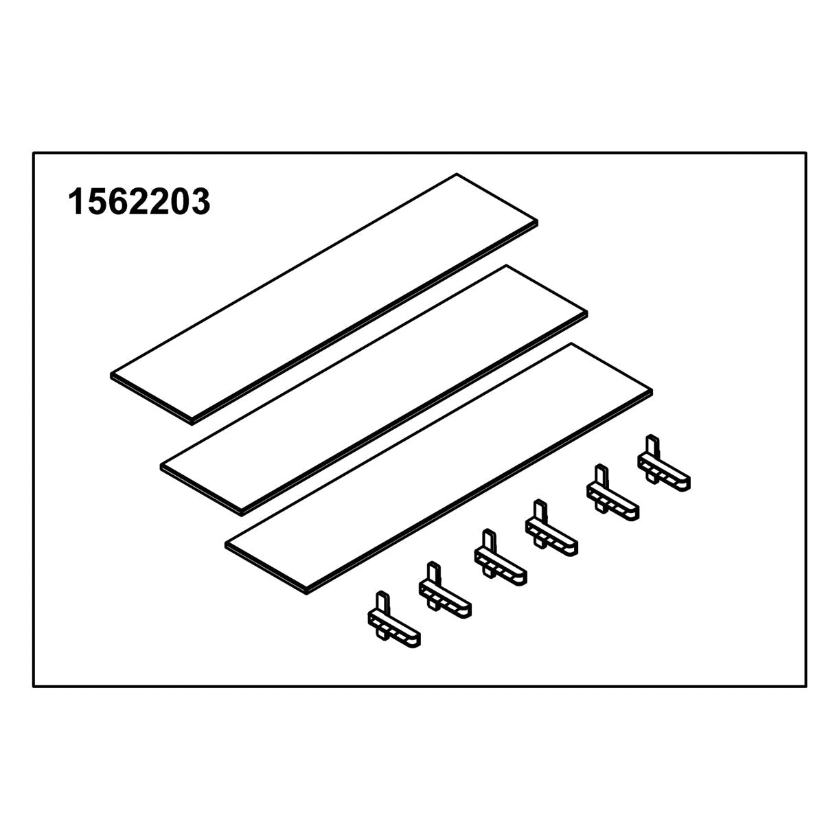 KOHLER Glass Shelf 20" Good (3 Shelf 6 Holders), K-1562203
