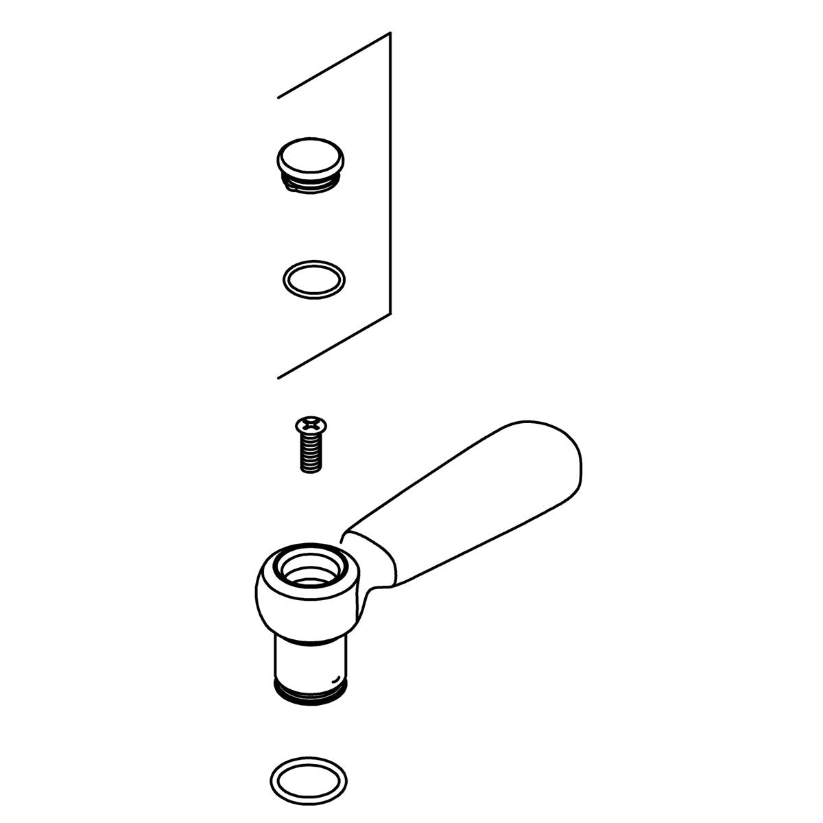 KOHLER Handle Kit, Cold - Vibrant Brushed Moderne Brass, K-1563352-2MB