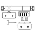 KOHLER Slow Close Hinges - Pivot - Vibrant Brushed Moderne Brass, K-1563423-2MB