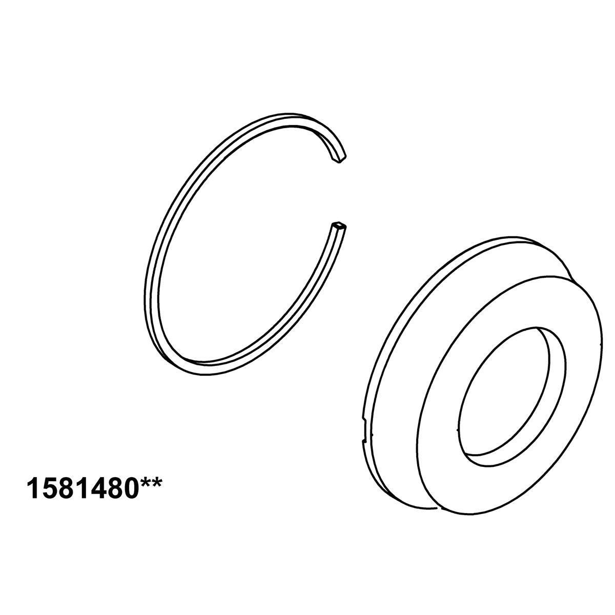 KOHLER Escutcheon Assembly - Matte Black, K-1581480-BL