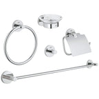 GROHE 40344001 Essentials 5-in-1 Accessory Set - Chrome