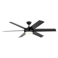 KICHLER 310260SBK 60 Inch Mint Ceiling Fan With Glass Diffuser In Satin Black With Satin Black Blades