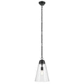 KICHLER 52661BKCLR Marsailli 19" 1-Light Medium Pendant With Clear Glass In Black