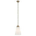 KICHLER 52661CPZ Marsailli 19" 1-Light Medium Pendant With Opal Glass In Champagne Bronze