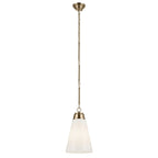 KICHLER 52661CPZ Marsailli 19" 1-Light Medium Pendant With Opal Glass In Champagne Bronze
