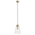 KICHLER 52661CPZCLR Marsailli 19" 1-Light Medium Pendant With Clear Glass In Champagne Bronze