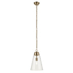 KICHLER 52661CPZCLR Marsailli 19" 1-Light Medium Pendant With Clear Glass In Champagne Bronze