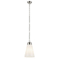 KICHLER 52661PN Marsailli 19" 1-Light Medium Pendant With Opal Glass In Brushed Nickel