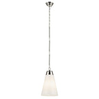 KICHLER 52661PN Marsailli 19" 1-Light Medium Pendant With Opal Glass In Brushed Nickel