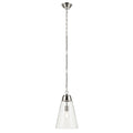 KICHLER 52661PNCLR Marsailli 19" 1-Light Medium Pendant With Clear Glass In Brushed Nickel