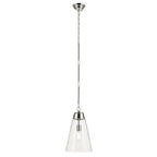 KICHLER 52661PNCLR Marsailli 19" 1-Light Medium Pendant With Clear Glass In Brushed Nickel