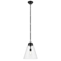 KICHLER 52662BKCLR Marsailli 19.75" 1-Light Large Pendant With Clear Glass In Black