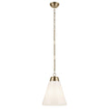 KICHLER 52662CPZ Marsailli 19.75" 1-Light Large Pendant With Opal Glass In Champagne Bronze