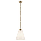 KICHLER 52662CPZ Marsailli 19.75" 1-Light Large Pendant With Opal Glass In Champagne Bronze