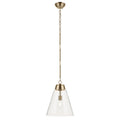 KICHLER 52662CPZCLR Marsailli 19.75" 1-Light Large Pendant With Clear Glass In Champagne Bronze