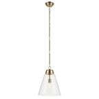 KICHLER 52662CPZCLR Marsailli 19.75" 1-Light Large Pendant With Clear Glass In Champagne Bronze