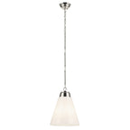 KICHLER 52662PN Marsailli 19.75" 1-Light Large Pendant With Opal Glass In Brushed Nickel