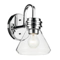 KICHLER 55153CHCLR Farum 9.5" 1-Light Wall Sconce With Clear Glass In Chrome