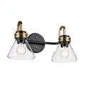 KICHLER 55154BKCLR Farum 19.25" 2-Light Vanity Light With Clear Glass In Black