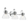 KICHLER 55155CHCLR Farum 26" 3-Light Vanity Light With Clear Glass In Chrome