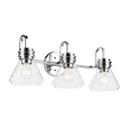 KICHLER 55155CHCLR Farum 26" 3-Light Vanity Light With Clear Glass In Chrome