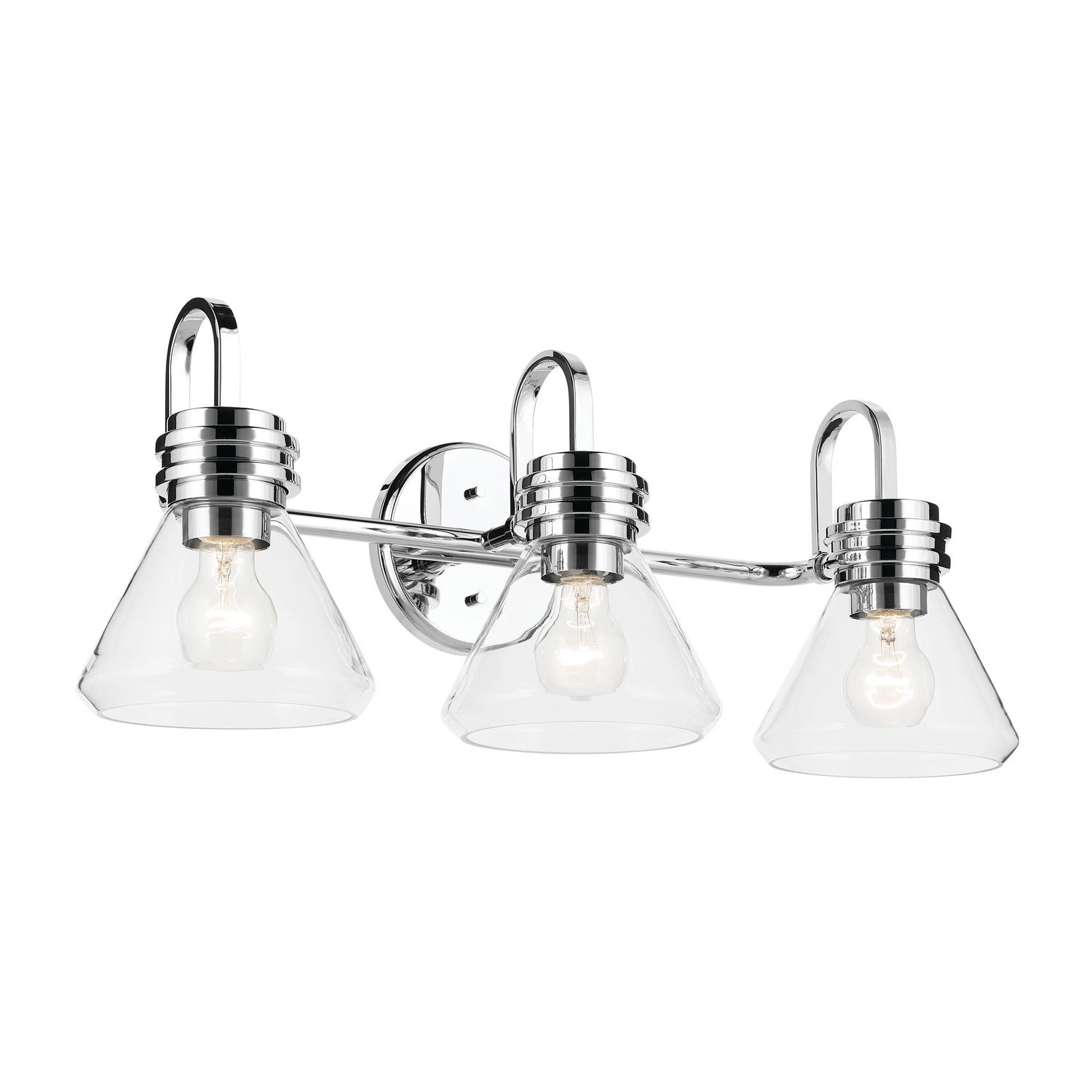 KICHLER 55155CHCLR Farum 26" 3-Light Vanity Light With Clear Glass In Chrome