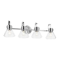 KICHLER 55156CHCLR Farum 34" 4-Light Vanity Light With Clear Glass In Chrome