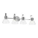 KICHLER 55156CHCLR Farum 34" 4-Light Vanity Light With Clear Glass In Chrome