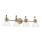 KICHLER 55156CPZCLR Farum 34" 4-Light Vanity Light With Clear Glass In Champagne Bronze