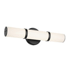 KICHLER 55187BKLED Rosh 18" Bath Bar Small Led With White Glass In Black