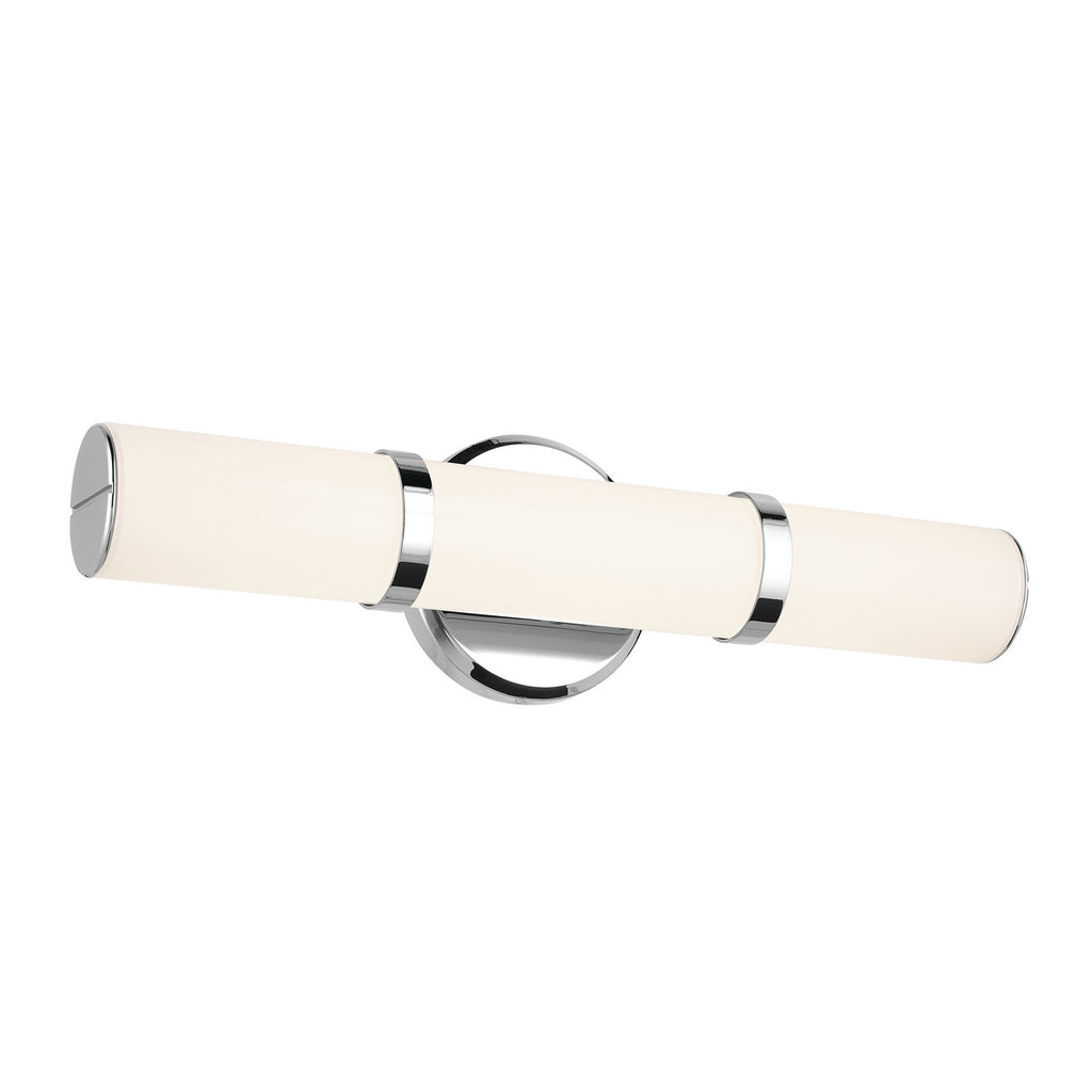 KICHLER 55187CHLED Rosh 18" Bath Bar Small Led With White Glass In Chrome