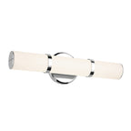 KICHLER 55187CHLED Rosh 18" Bath Bar Small Led With White Glass In Chrome