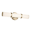 KICHLER 55187CPZLED Rosh 18" Bath Bar Small Led With White Glass In Champagne Bronze