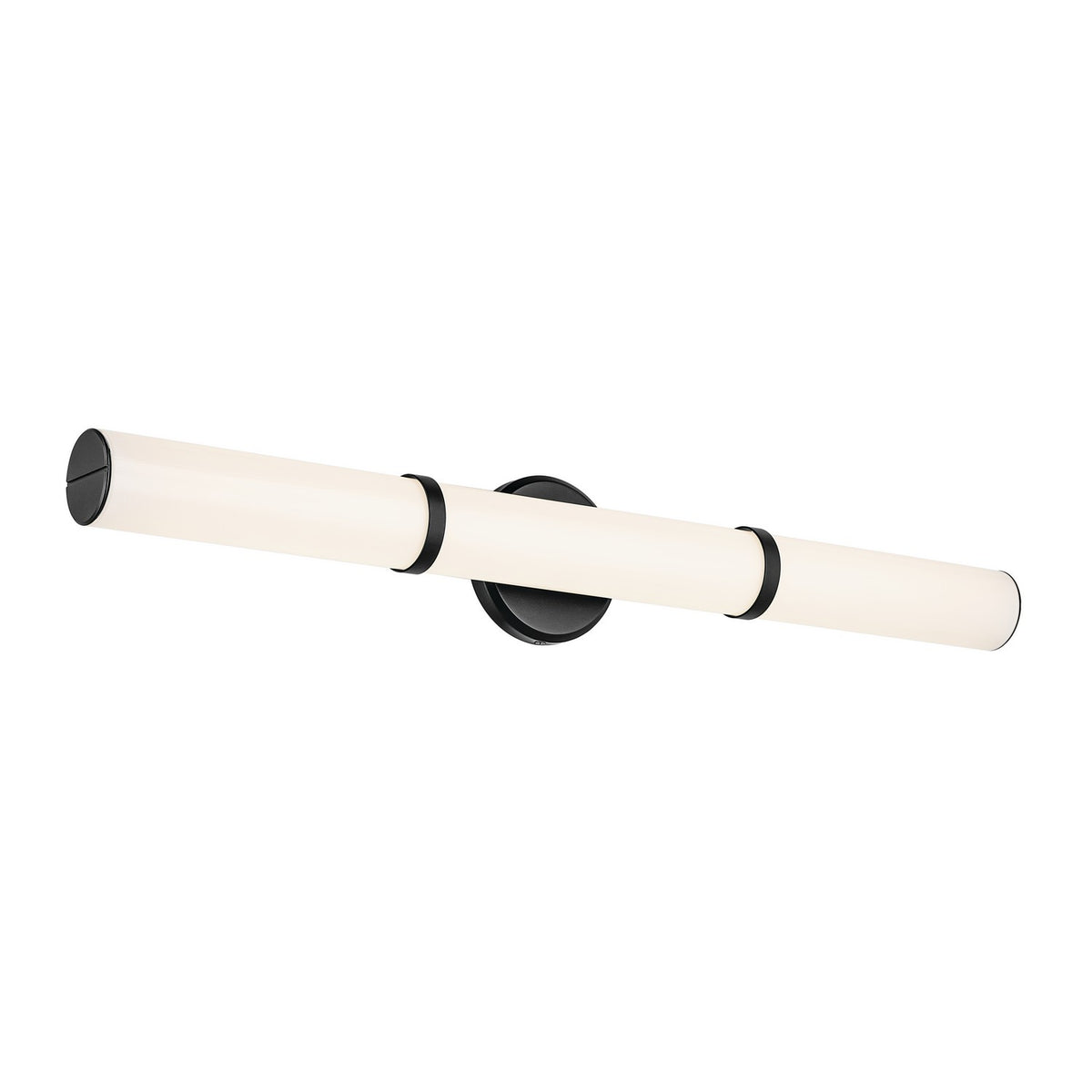 KICHLER 55189BKLED Rosh 32" Bath Bar Large Led With White Glass In Black