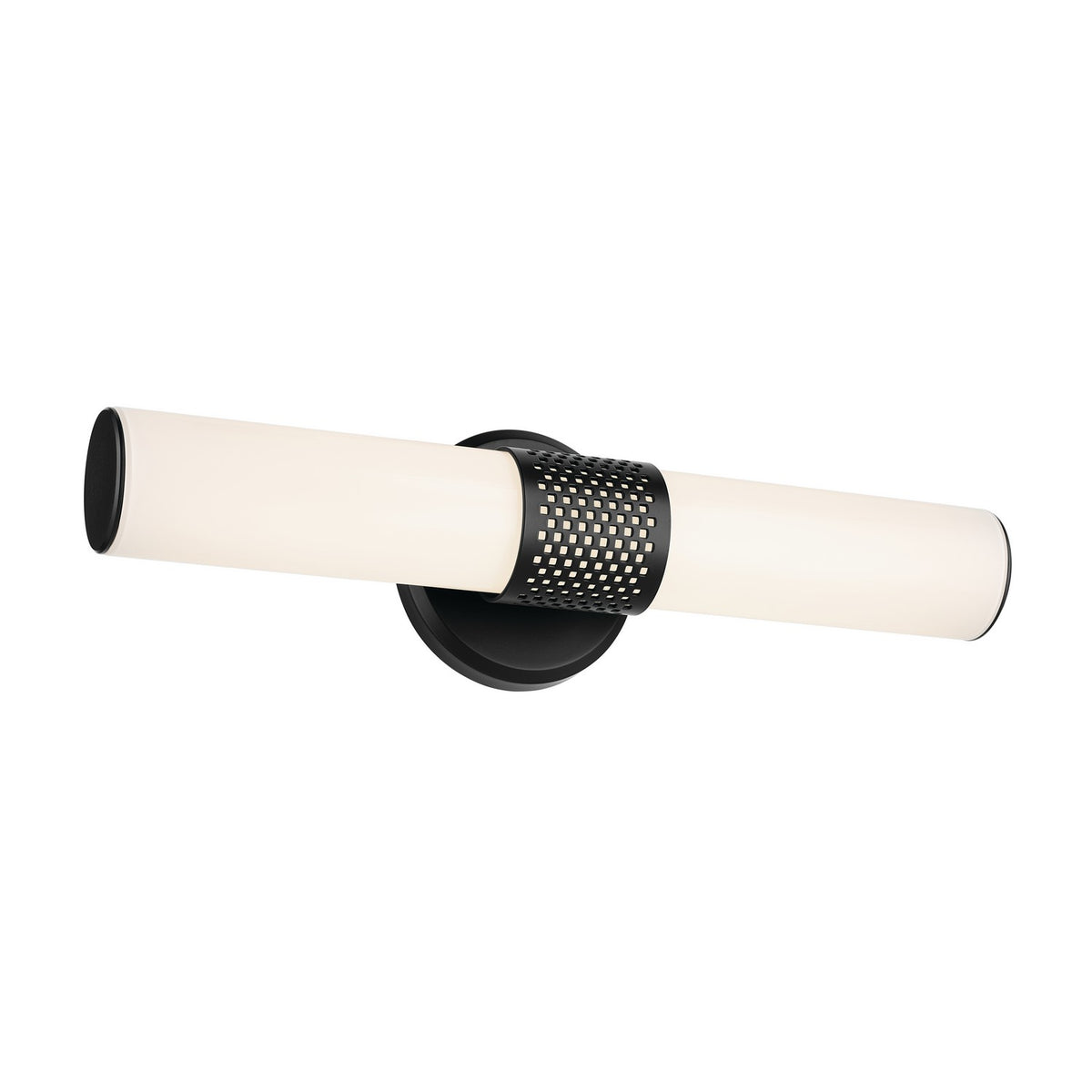 KICHLER 55191BKLED Sashi 18" Bath Bar Small Led With White Glass In Black