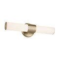 KICHLER 55191CPZLED Sashi 18" Bath Bar Small Led With White Glass In Champagne Bronze